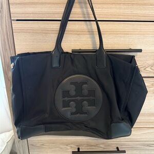 Tory Burch Ella Black Nylon Tote Bag